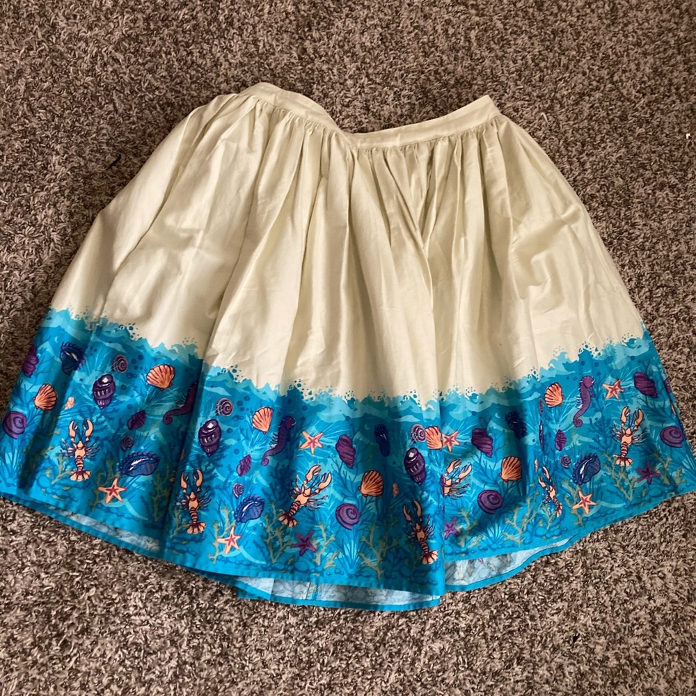 Collectif sea borderprint skirt